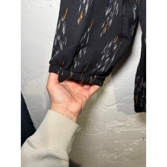 Pure J Jill geometric 3/4 sleeve blouse womens large coastal boho chic modest - Picture 4 of 9